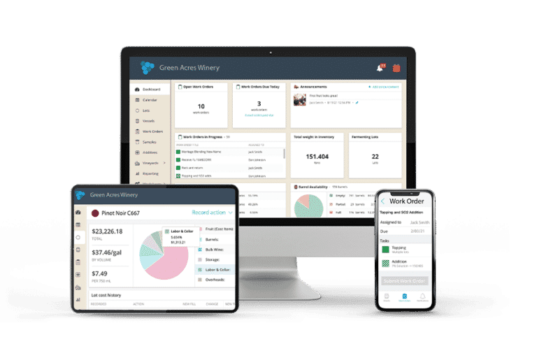 winery management dashboard