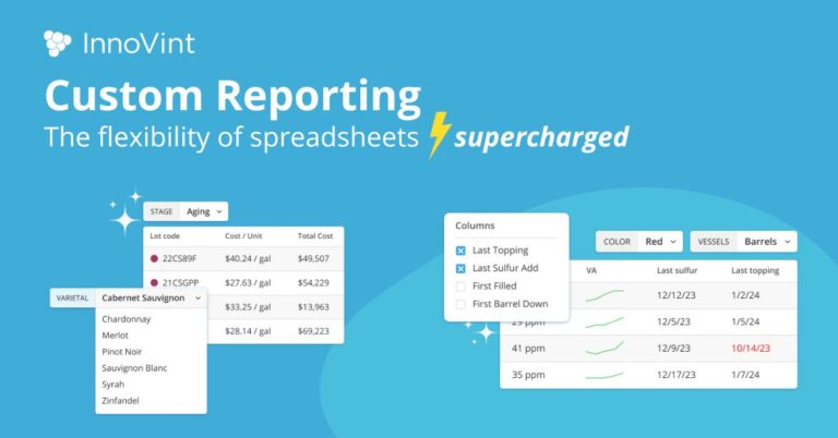 Introducing InnoVint Custom Reporting - The flexibility of spreadsheets supercharged.