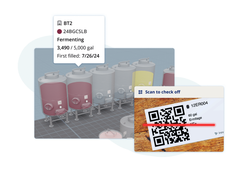 wine vessel and lot software
